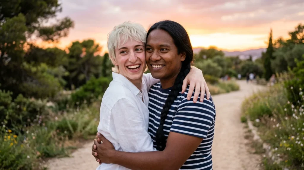 inclusive LGBTQ+ community — diverse queer people connecting authentically