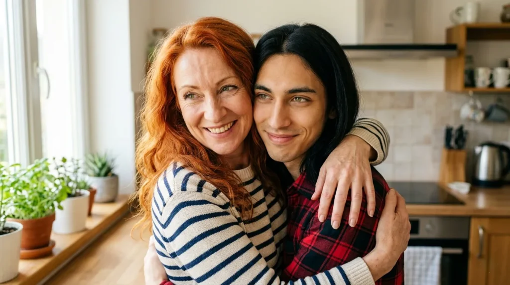 coming out parents – genuine hug between parent and child after the conversation